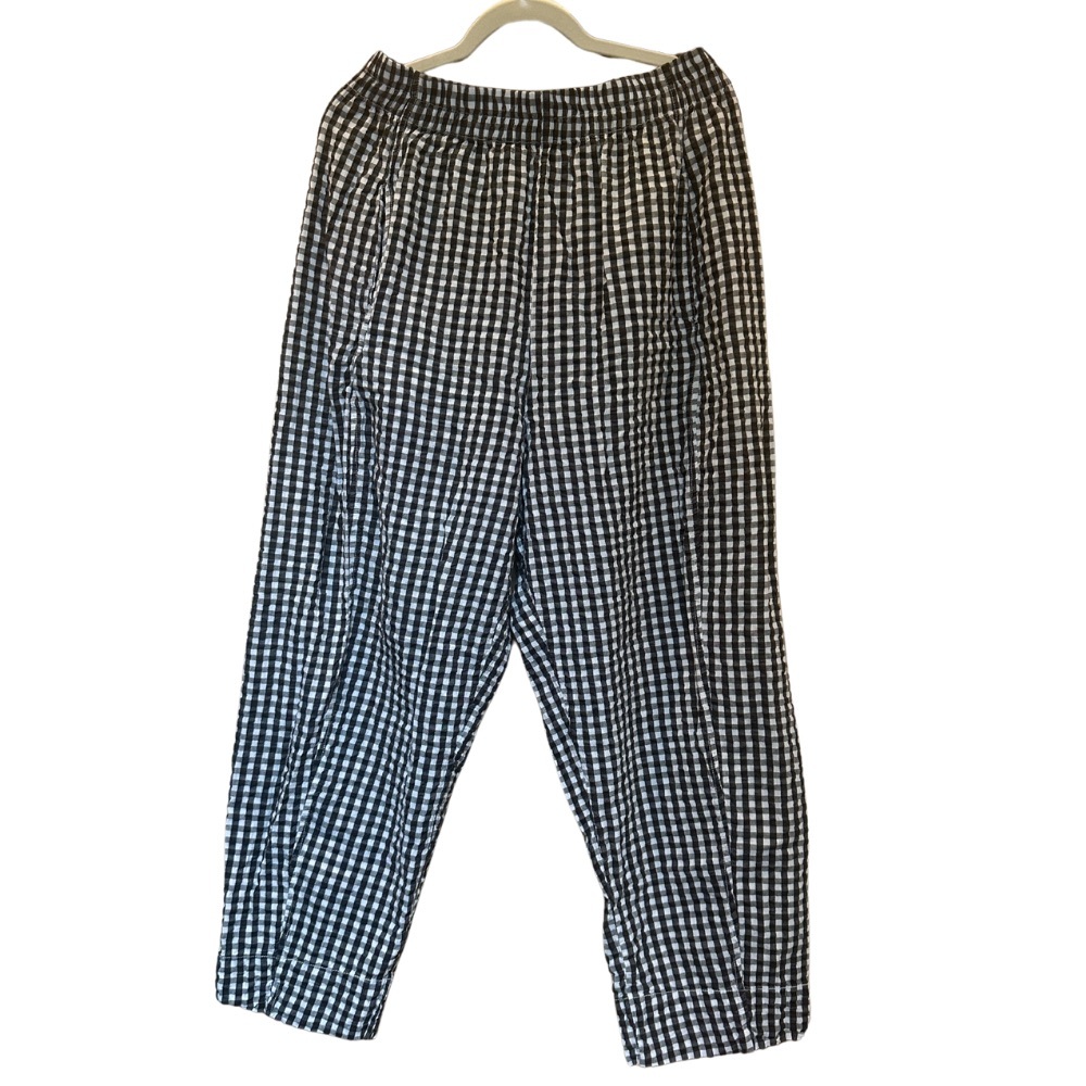 Preppy Gingham Pants – Black Combo – Size Large
